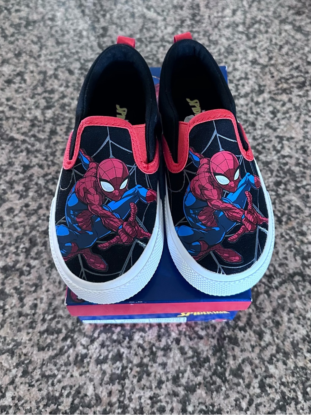 Marvel Spider-Man Slip-On Sneakers in Red, Blue and Black